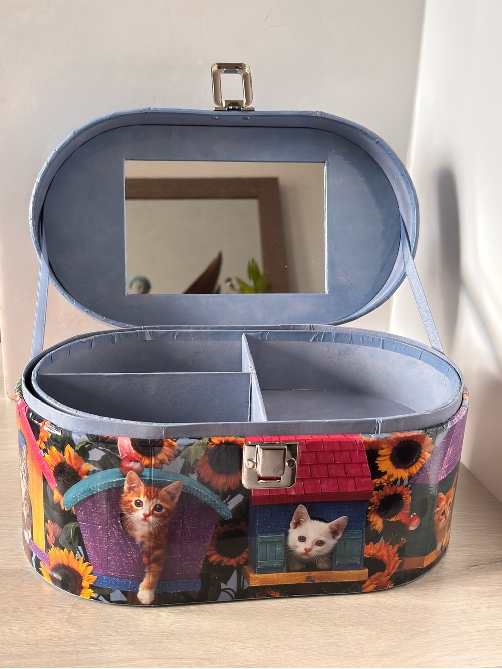 Vtg 1990s Carrying Case Travel Jewelry Box